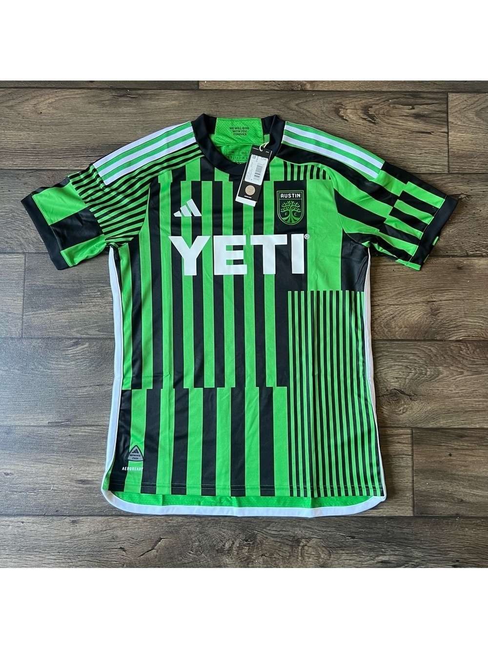 Adidas Men's Austin FC 23/24 Authentic Home Jersey Green/Black Size Medium